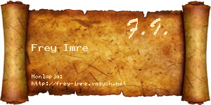 Frey Imre névjegykártya